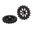 Levelling wheel for heated pad