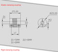 Flexible clutch - clamping, firm, flexible clutch