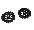 Levelling wheel for heated pad