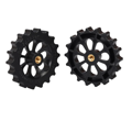 Levelling wheel for heated pad