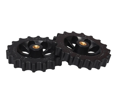Levelling wheel for heated pad