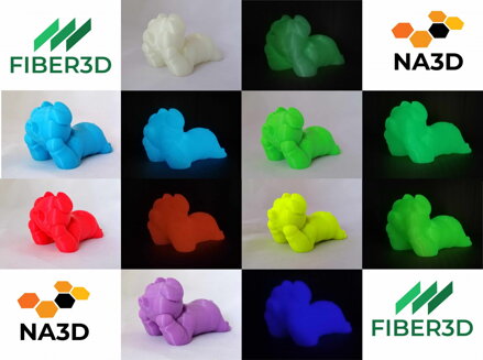 FIBER3D PLA filament svítící ve tmě 1,75 mm 1 kg