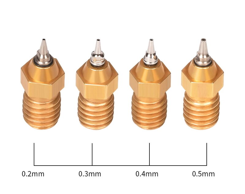 Brass nozzle M6 with airbrush tip Brass nozzle M6 with airbrush tip