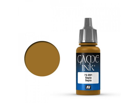 Vallejo Game Color 72091 Sepia Ink (17 ml)