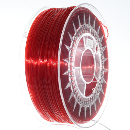 PET-G FILAMENT 1.75 mm Ruby red trance. Devil Design 1 kg