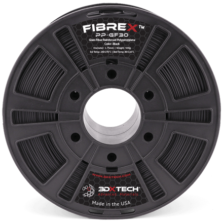 FIBREX PP GF30 FILAMENT Black 1.75 mm 3DXTECH 500 g