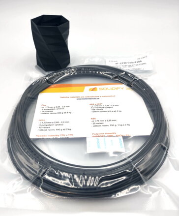 Sample 20 meters XT-CF20 Black Filament 1.75 mm Colorfabb