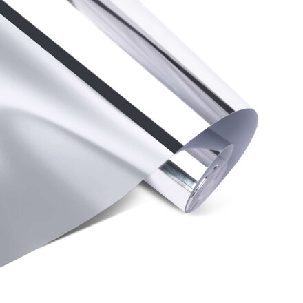 LOKLiK Permanentní samolepicí zrcadlový metalický vinyl - 30,5 x 180 cm - Stříbrný