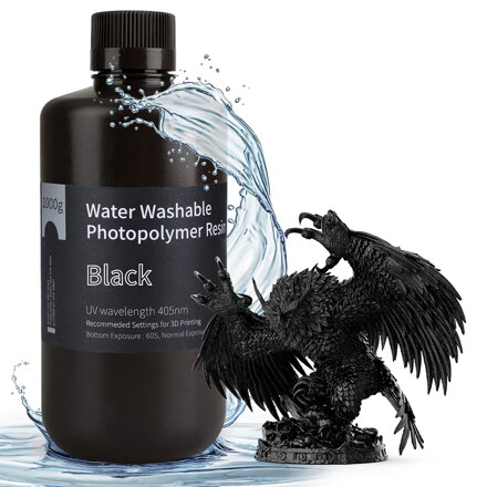 Elegoo vodou omyvatelná pryskyřice – černá – 1 kg