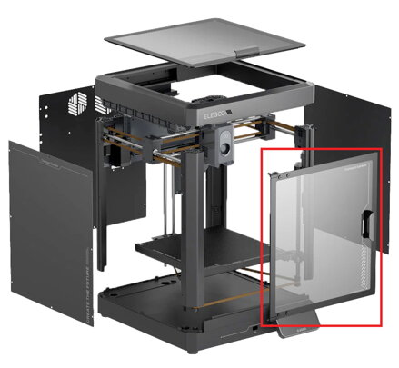 Elegoo Centauri Sestava předního uhlíkovo-skleněného krytu