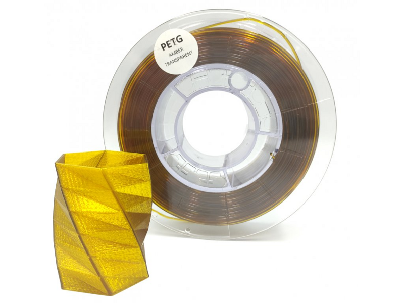 Pet-G Filament 1.75 mm amber transparent devil design 1 kg