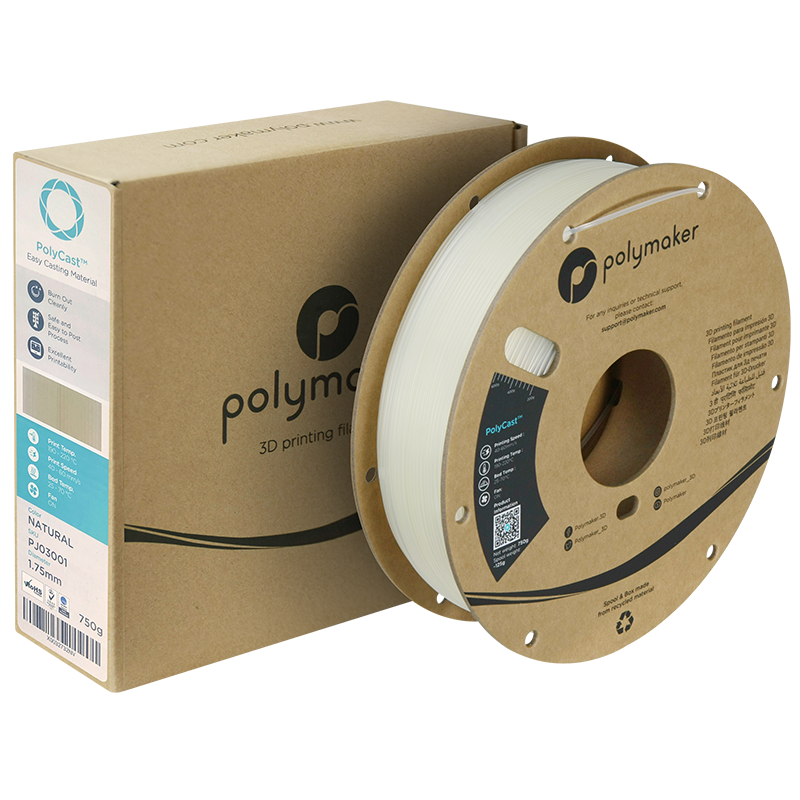 PolyCast Filament Natural 1.75mm Polymaker 750g