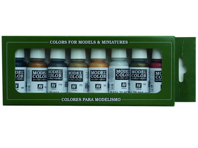 Vallejo Model Color 8 Colors Set 70118 Metallic Colors (8)