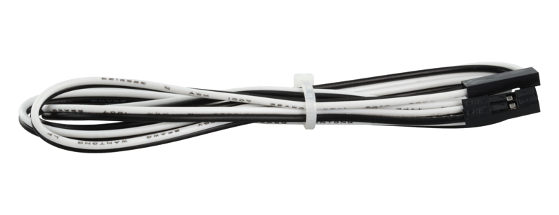 2P černobílý kabel 80cm, DuPont samice 2P 2.54mm a 2x DuPont samice 1P