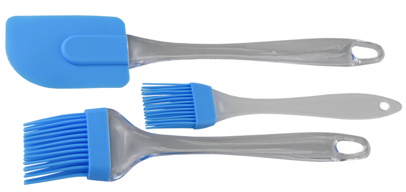 Silikonová sada stěrky a štětce - 3 ks