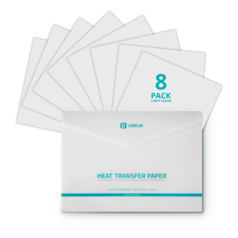 LOKLiK Termotransferový papír - Tmavý - 8 ks