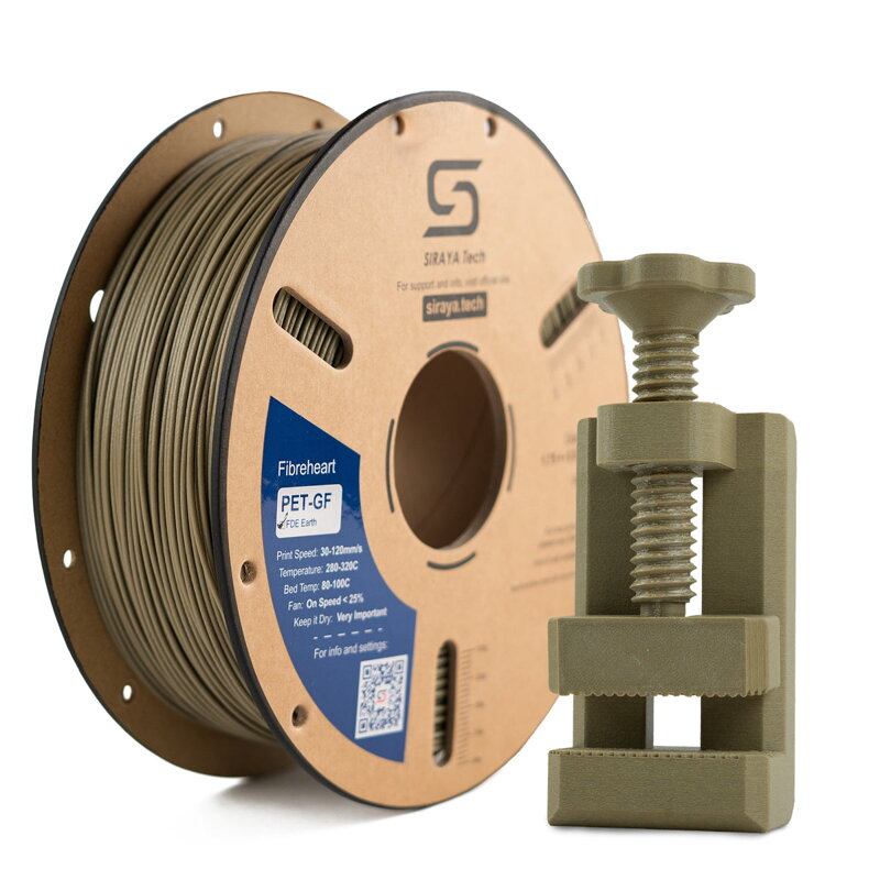 Siraya Tech Fibreheart PET-GF - černá - 1,75 mm - 1 kg