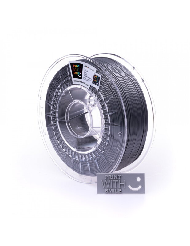 Print with Smile - PLA - 1.75 mm - Silver - 1000 g Print with Smile - PLA - 1.75 mm - Silver - 1000 g