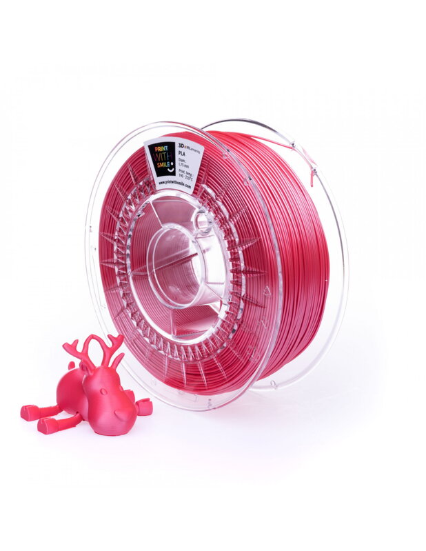 Print with Smile - Satin PLA - 1.75 mm - Peach Red - 1000 g