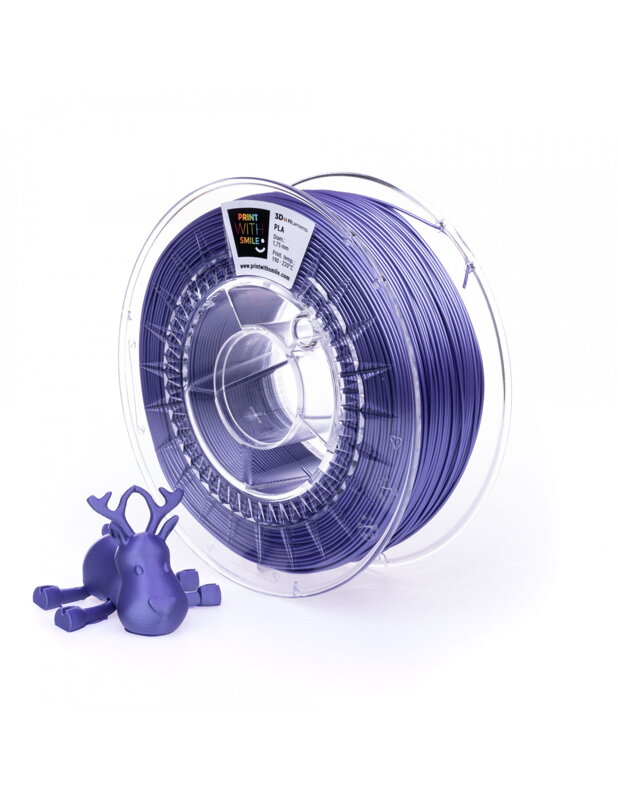Print with Smile - Satin PLA - 1.75 mm - Violet - 1000 g Print with Smile - Satin PLA - 1.75 mm - Violet - 1000 g